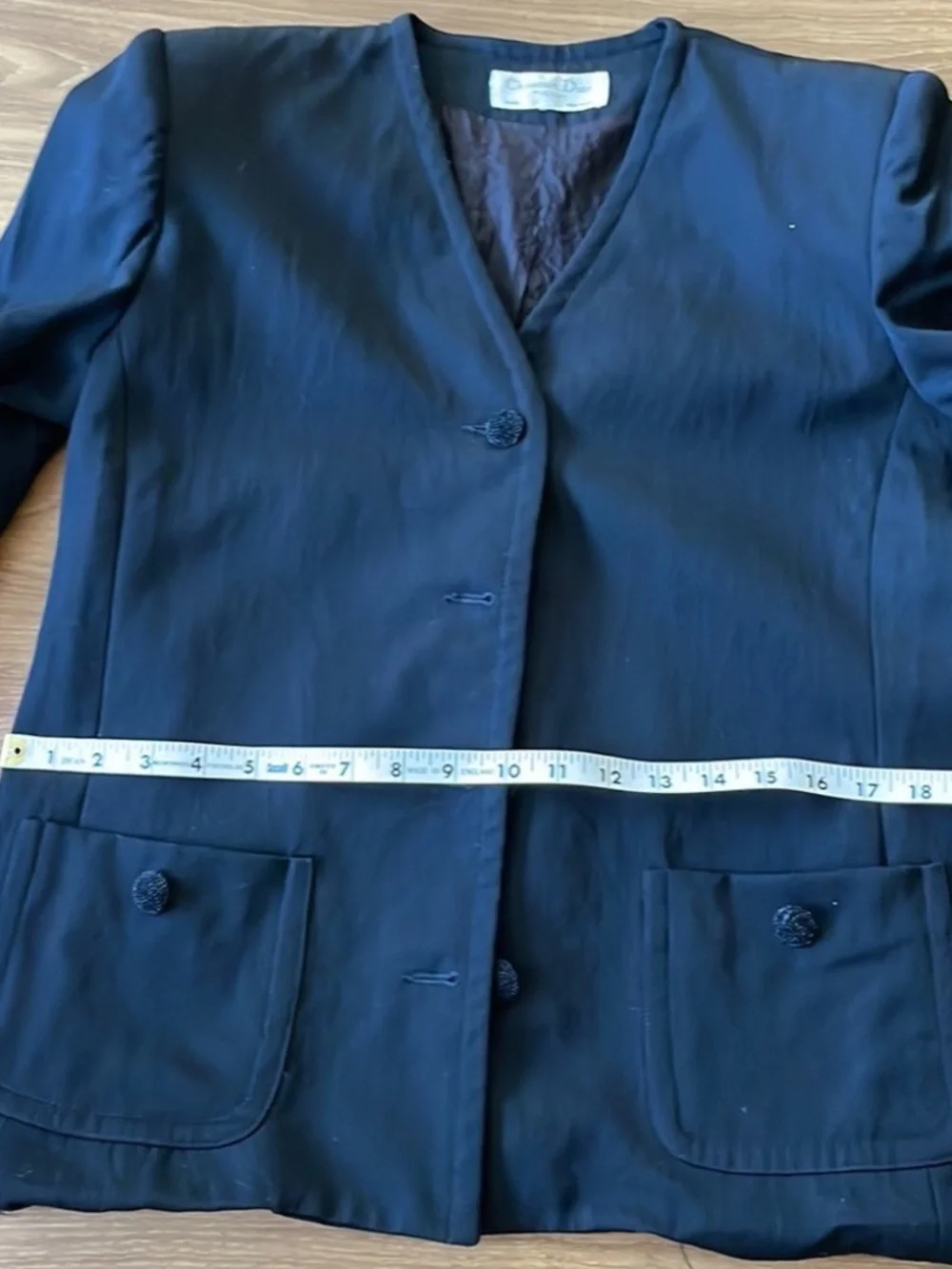 CHRISTIAN DIOR SIZE MEDIUM M NAVY BLUE BLAZER LOT5968